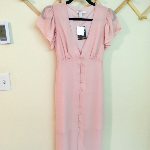 Forever 21 Dresses Button Front Romantic Dress Poshmark